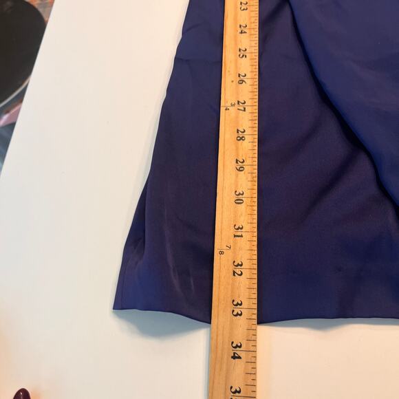 Cache Blue Beaded One Shoulder Draped Dress Size 10 - Picture 11 of 12